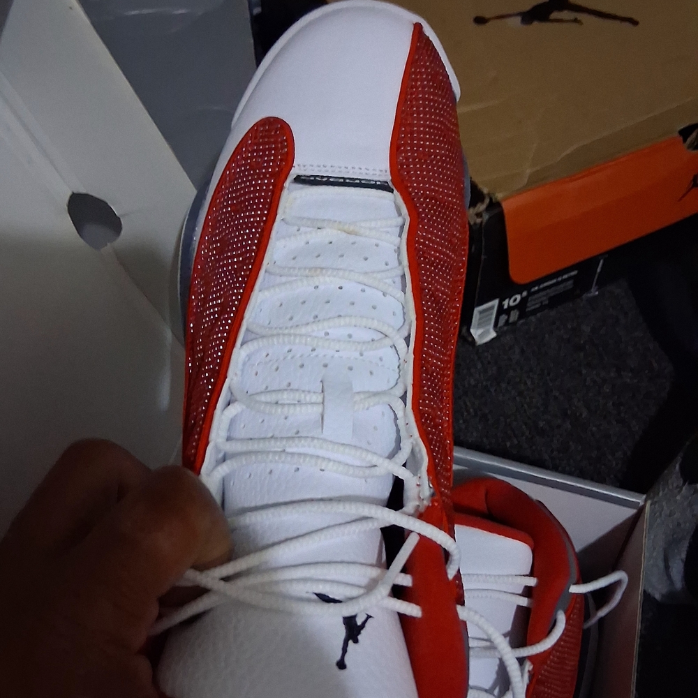 Jordan Athletic Shoes Red and Gray - Picture 4 of 4